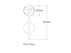 Alabaster And Brass Linear Wall Light -Andrew Martin 1092655 pedra tall tech drawing
