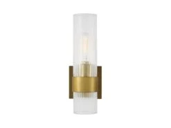Vertical Ribbed Glass Wall Light