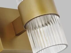 Vertical Ribbed Glass Wall Light 11 Vertical Ribbed Glass Wall Light -Andrew Martin 1093054 brass