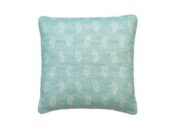 Botanical Sprig Cushion In Blue-green