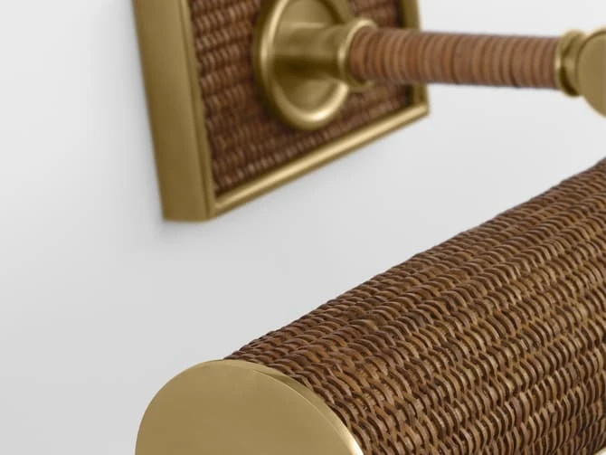 Rattan And Brass Picture Light 4 Rattan And Brass Picture Light - Image 2