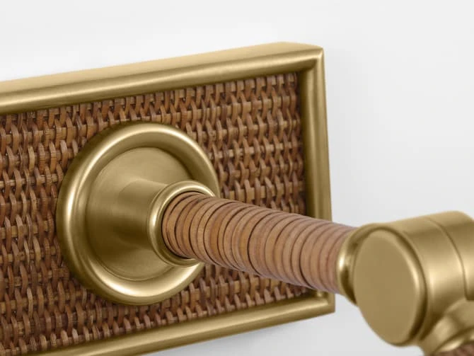 Rattan And Brass Picture Light 5 Rattan And Brass Picture Light - Image 3