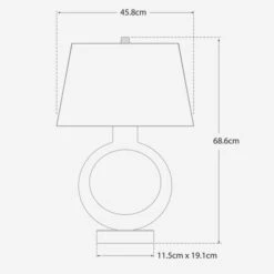 Ring Form Table Lamp, Gild 10 Ring Form Table Lamp, Gild -Andrew Martin 109420 ring large dimensions