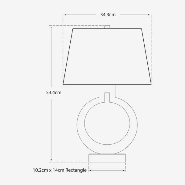 Ring Form Table Lamp, Gild 7 Ring Form Table Lamp, Gild - Image 5