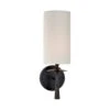 Classic Bronze Wall Light With Linen Shade 2 Classic Bronze Wall Light With Linen Shade -Andrew Martin 1094285 drunmore single sconce bronze