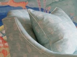 Botanical Sprig Cushion In Blue-green -Andrew Martin 1094791 philosopher01148med