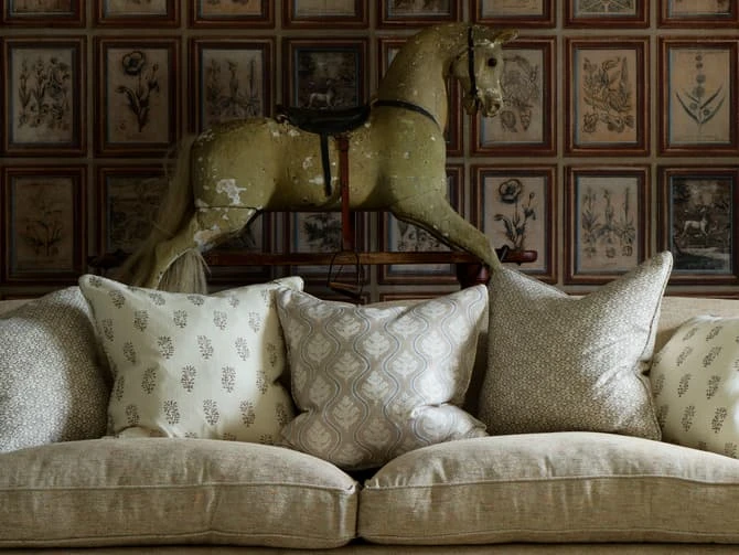 Floral Cushion In Warm Brown 7 Floral Cushion In Warm Brown - Image 5