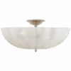 Elegant Ceiling Light With Glass Bowl And Nickel Fittings -Andrew Martin 113238 rosehill large semi flush mount in polished nickel