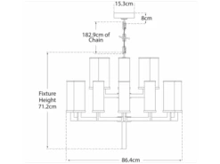 Tiered Chandelier In Bronze With Crackle Glass -Andrew Martin 113375 liaison double tech