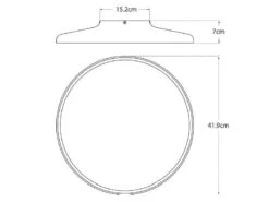 Frosted Ceiling Light -Andrew Martin 113481 dot tech drawing