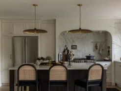 Modern Pendant In Brass With Aged Iron Shade -Andrew Martin 113732 piatto brass and black life
