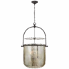 Bell Lantern In Aged Iron With Antiqued Mercury Glass -Andrew Martin 113858 lorford smoke bell lantern in aged iron with mercury glass