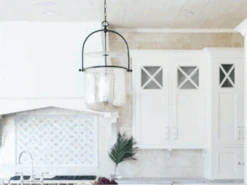 Bell Lantern In Aged Iron With Antiqued Mercury Glass -Andrew Martin 113860 lorford smoke bell lantern in aged iron with mercury glass inspi 1