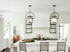 Bell Lantern In Aged Iron With Antiqued Mercury Glass -Andrew Martin 113861 img 1665