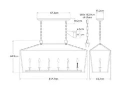 A Classic Linear Lantern Pendant Light -Andrew Martin 113929 large