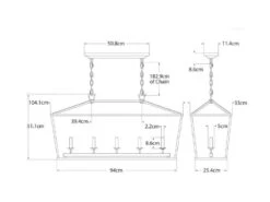 A Classic Linear Lantern Pendant Light -Andrew Martin 113930 medium