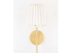 Large Wall Light With Pleated Shade -Andrew Martin 116109 demi large wall light aged brass 2