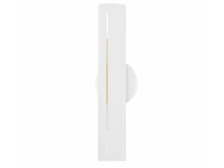 Sleek Wall Light In White Gesso