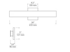 Slim Modern Wall Light -Andrew Martin 118840 bau tech