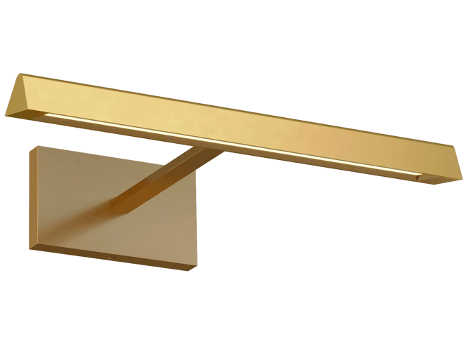 Modern Picture Light In Natural Brass 3 Modern Picture Light In Natural Brass