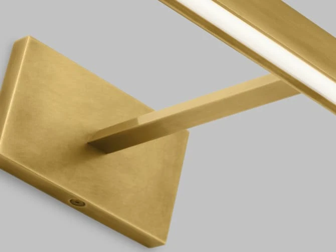 Modern Picture Light In Natural Brass 4 Modern Picture Light In Natural Brass - Image 2