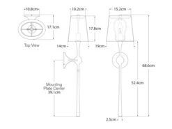 Wall Light In An Aged Iron Finish -Andrew Martin 118962 dover wall tech