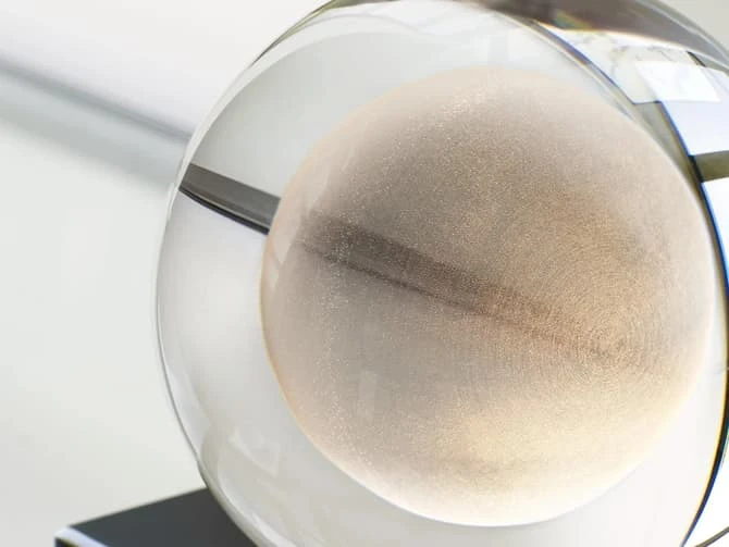 Sculptural Sphere Table Lamp With Black Base 4 Sculptural Sphere Table Lamp With Black Base - Image 2