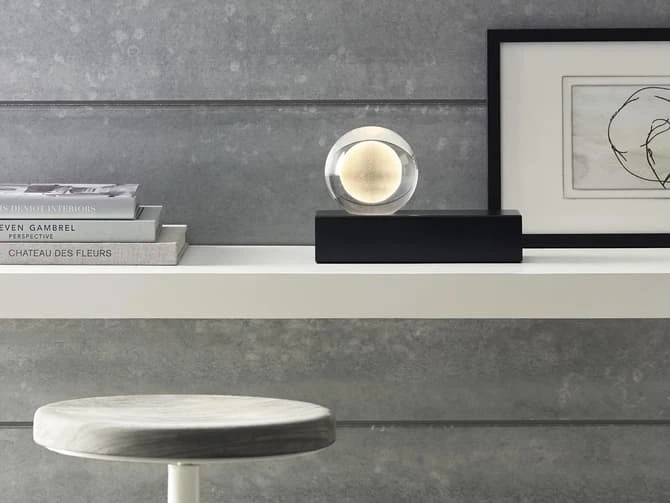 Sculptural Sphere Table Lamp With Black Base 5 Sculptural Sphere Table Lamp With Black Base - Image 3