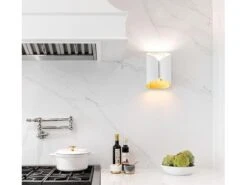 Wall Light In White With Gold Interior 8 Wall Light In White With Gold Interior -Andrew Martin 119074 selfoss small wall light plaster white and brass life 1