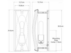 Small Sconce In Soft Brass With Etched Clear Glass -Andrew Martin 120785 castle peak small bath sconce tech