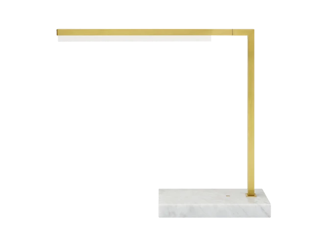 Table Lamp In Natural Brass And White Marble 3 Table Lamp In Natural Brass And White Marble