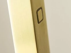 Floor Lamp In Natural Brass And White Marble -Andrew Martin 122060 tl klee 43 floor lamp app2 700prtkle43nb led927