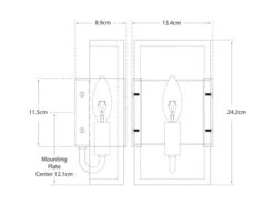 Alabaster Wide Wall Light With Antique-burnished Brass -Andrew Martin 122210 covet wide clip tech