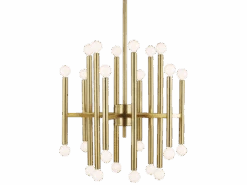 Modern Chandelier In Brass
