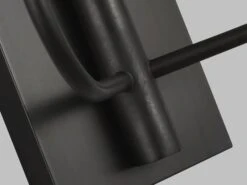 Minimalist Aged Iron Double Wall Light With Linen Shade -Andrew Martin 122457 ew1002 ai 06