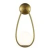 Wall Light In Burnished Brass -Andrew Martin 124241 galassia one light sconce in burnished brass with white glass v2