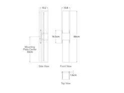 Double Alabaster Wall Light With Antique Burnished Brass 7 Double Alabaster Wall Light With Antique Burnished Brass -Andrew Martin 124387 tech sheet
