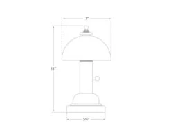 Desk Lamp In Antique Brass -Andrew Martin 124423 tech sheet