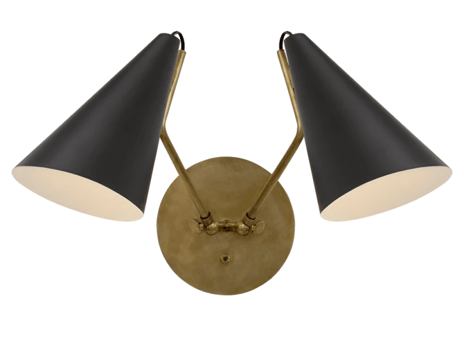 Double Shade Wall Light 3 Double Shade Wall Light