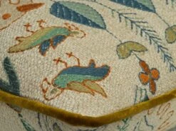 Embroidered Cushion In Scout Linen In Forest -Andrew Martin 128023 scout forest medici olive corner sml