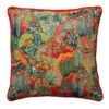 Embroidered Cushion In Forest Linen In Multi 2 Embroidered Cushion In Forest Linen In Multi -Andrew Martin 128032 forest multi medici orange sml