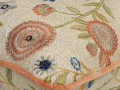 Embroidered Cushion In Fable Linen In Woodland -Andrew Martin 128039 fable woodland medici pigment corner sml