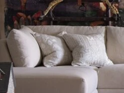Embroidered Cushion In Totem Linen In Ivory 14 Embroidered Cushion In Totem Linen In Ivory -Andrew Martin 128315 bundum sofa totem and scout cushions lifestyle sml