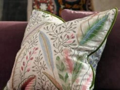 Embroidered Cushion In Spirit Linen In Sunset -Andrew Martin 128390 spirit sunset cushion lifestylesml
