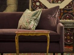 Embroidered Cushion In Spirit Linen In Sunset -Andrew Martin 128414 artemis sofa in medici fig spirit sunset cushion ember yurt backdrop wolfgang mirror lifestyle sml
