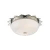 Flush Mount Ceiling Light With Floral Petal Details In Nickel -Andrew Martin 132360 rachel nickel