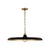 Modern Pendant In Brass With Aged Iron Shade -Andrew Martin 132625 piatto large aged iron