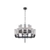 Tiered Chandelier In Bronze With Crackle Glass -Andrew Martin 132945 liasion double bronze