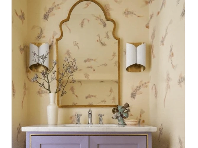 Wall Light In White With Gold Interior 4 Wall Light In White With Gold Interior - Image 2