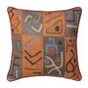 Strong Geometric Cushion In Chocolate -Andrew Martin 138015 ashanti choc fb medici b sienna sml